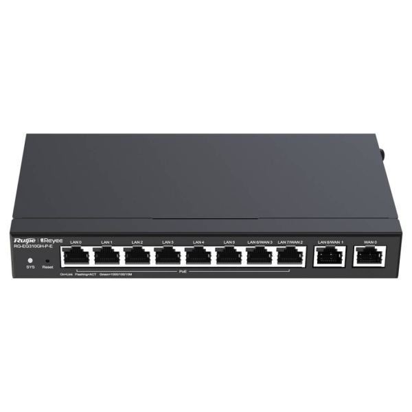 Ruijie RG-EG310GH-P-E Router da tavolo - 10 porte - 8x PoE+ 110 W - 1