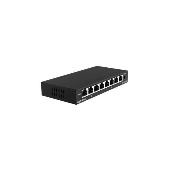 Ruijie RG-ES208GC Switch da tavolo - 8 porte - Velocità fino a 1 Gbps - Gestito via cloud - Colore Nero