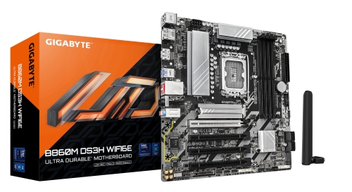 Scheda madre Gigabyte B860 DS3H Intel 1851 4x DDR5 - M.2, SATA, PCIe 3.0 - HDMI, VGA, DP, RJ-45, USB 3.2 - MicroATX