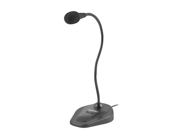 Natec Giraffe 2 Microfono omnidirezionale da tavolo - Braccio flessibile - Sensibilità di -55 dB - Colore Nero