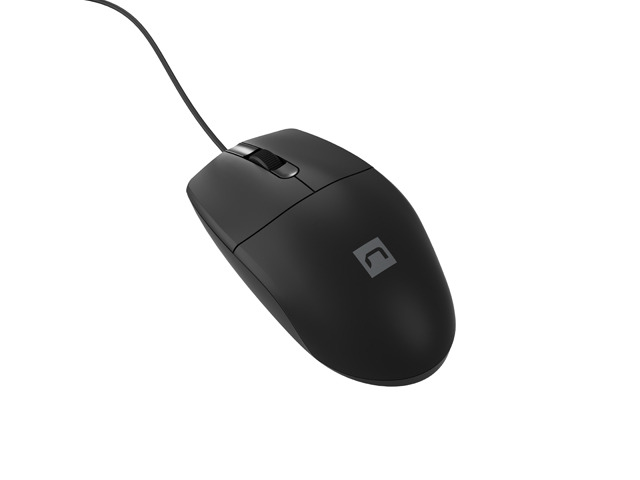 Natec Ruff 2 Mouse ottico - 1000 dpi - Cavo da 1,5 m - 3 pulsanti - Colore Nero
