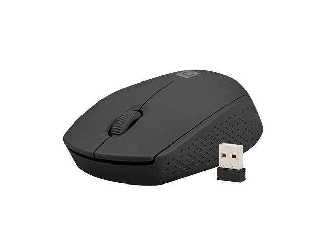 Natec Stork Mouse ottico wireless - 1.600 dpi - Adattatore USB - 3 pulsanti - Colore Nero
