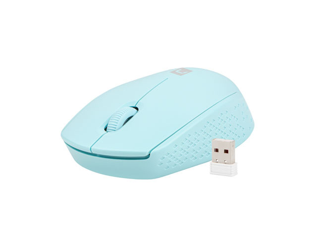 Natec Stork Mouse ottico wireless - 1600 dpi - Adattatore USB - 3 pulsanti - Colore Blu