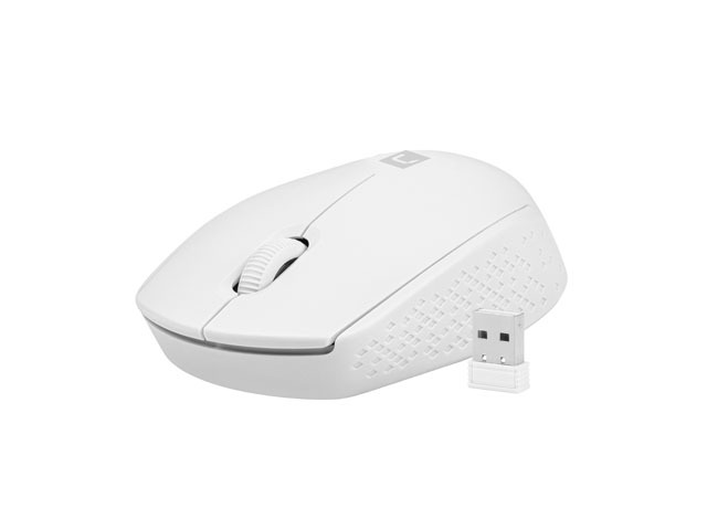 Natec Stork Mouse ottico wireless - 1600 dpi - Adattatore USB - 3 pulsanti - Colore Bianco