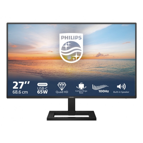 Philips Seriale 1000 27E2N1600AE/00 Monitor 27" IPS QuadHD 100Hz HDR10 - Tempo di risposta 1 ms - HDMI