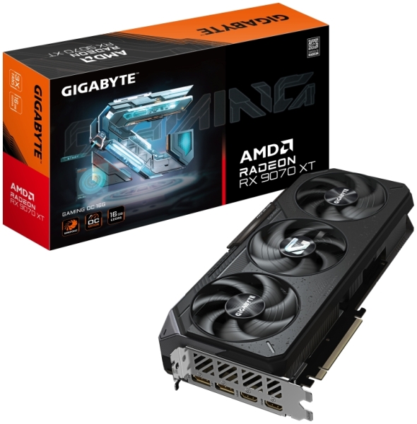 Scheda Grafica Gigabyte Radeon RX 9070 XT Gaming OC da 16 GB GDDR6 - 2x DP, 2x HDMI