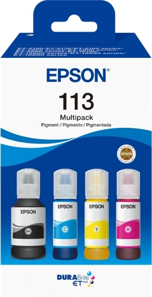 Epson 113 Confezione da 4 flaconi di inchiostro a pigmenti Originale - C13T06B640