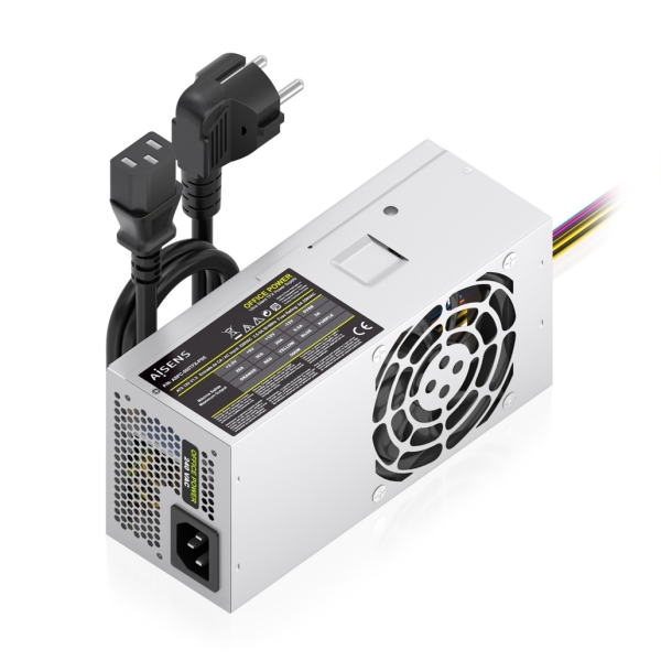 Aisens ASPC-500TFX-PSE Alimentatore 500W TFX - Ventola da 80 mm - OEM - Cavo di Alimentazione incluso - Colore Argento