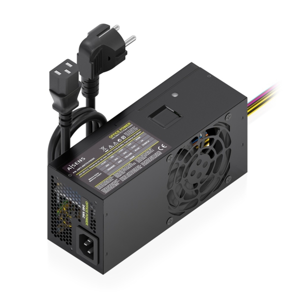 Aisens ASPC-500TFX-PSEBK Alimentatore 500 W TFX - Ventola da 80 mm - OEM - Cavo di Alimentazione incluso - Colore Nero