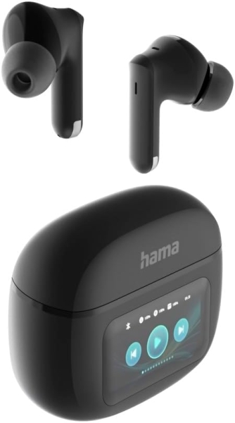 Hama Spirit Touch Cuffie wireless TWS - Bluetooth 5.4 - Controllo tattile intelligente - Custodia ricaricabile - Colore Nero