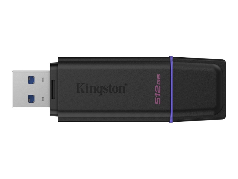 Kingston DataTraveler Exodia Chiavetta USB 512 GB - USB 3.2 Gen 1 - Con cappuccio - Anello per portachiavi - Colore Nero (pendrive)