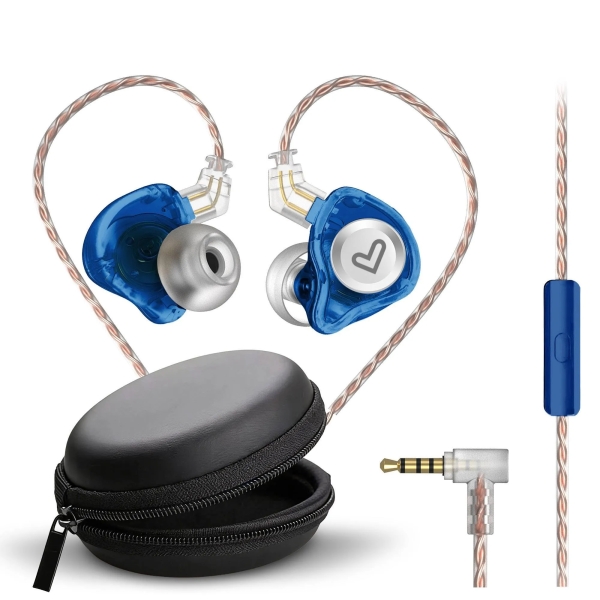 Energy Sistem Monitor Earphones Auricolari intrauricolari - Microfono integrato - Controlli di riproduzione - Connettore jack da 3,5 mm - Cavo da 120 cm - Colore Blu