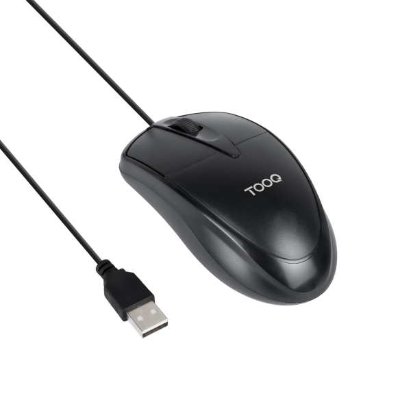 Tooq TQM-1001-B Mouse USB - 1000 dpi - 3 pulsanti - Ambidestro - Cavo da 1