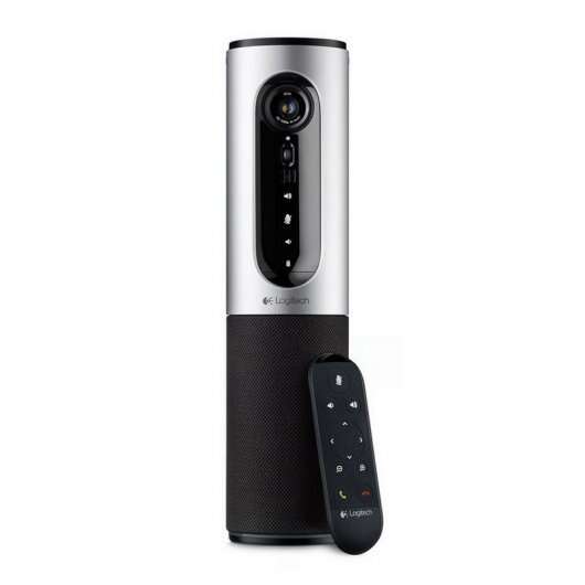 Logitech ConferenceCam Connect Sistema di videoconferenza portatile Webcam HD 1080p - USB 2.0 - Bluetooth - Microfoni e altoparlante integrati - Messa a fuoco automatica - Angolo di visione 90° - Colore Nero/Argento