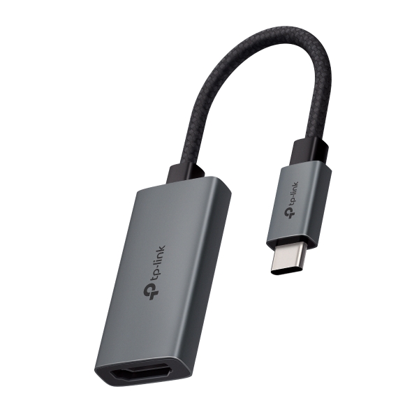 TP-Link UA520C Adattatore da HDMI a USB-C - Cavo da 10 cm - HDMI 4K Femmina - USB-C Maschio - Plug and Play - Alluminio - Colore Grigio Scuro