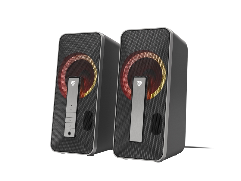 Genesis Hellium 100BT Altoparlanti 2.0 10W - USB - Bluetooth / Minijack - RGB - Colore: Nero