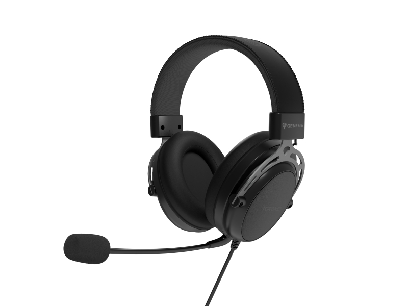 Cuffie da gioco Genesis Toron 301 - Altoparlanti da 53 mm - Microfono rimovibile - Multipiattaforma - Jack da 3,5 mm - Colore: Nero