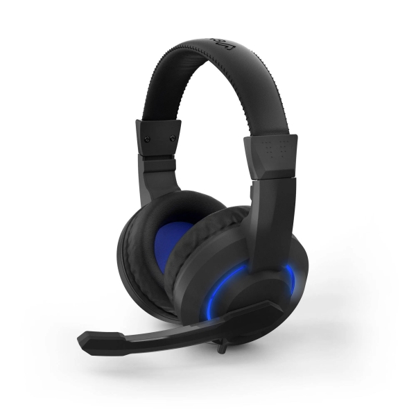 Energy Sistem Halo Cuffie da gaming - Microfono pieghevole - Illuminazione LED - Archetto regolabile - Cuscinetti imbottiti - Controlli sul cavo - Colore Nero