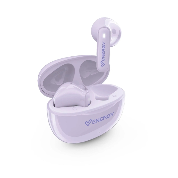 Energy Sistem PopBuds Auricolari True Wireless - Bluetooth 6.0 - 20 ore di autonomia - Design compatto - Colore lilla