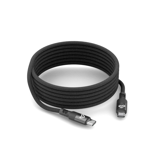 Energy Sistem Magnet Roll Cavo USB-C 2.0 - Fino a 60 W e 480 Mbps - Compatibile con Power Delivery - Rivestito in PVC e cotone - 1,5 metri - Colore: Nero