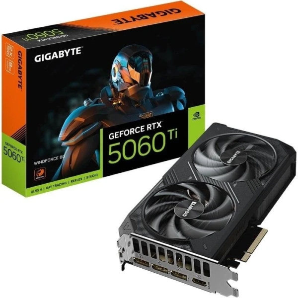 Scheda Grafica Gigabyte GeForce RTX 5060 Ti WINDFORCE 8 GB GDDR7 - 3x DP, HDMI