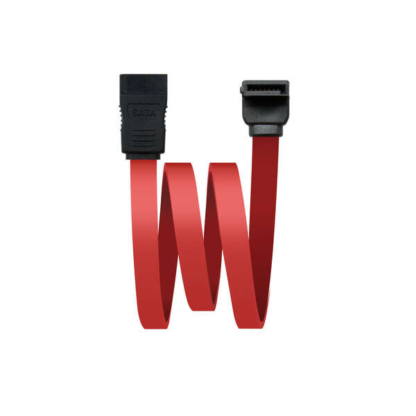 Nanocable Cavo dati SATA angolato OEM 0,50 m - Colore Rosso