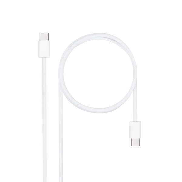 Nanocable Cavo USB-C 2.0 60 W 3 A - USB-C/M-USB-C/M - 2 m - Colore Bianco