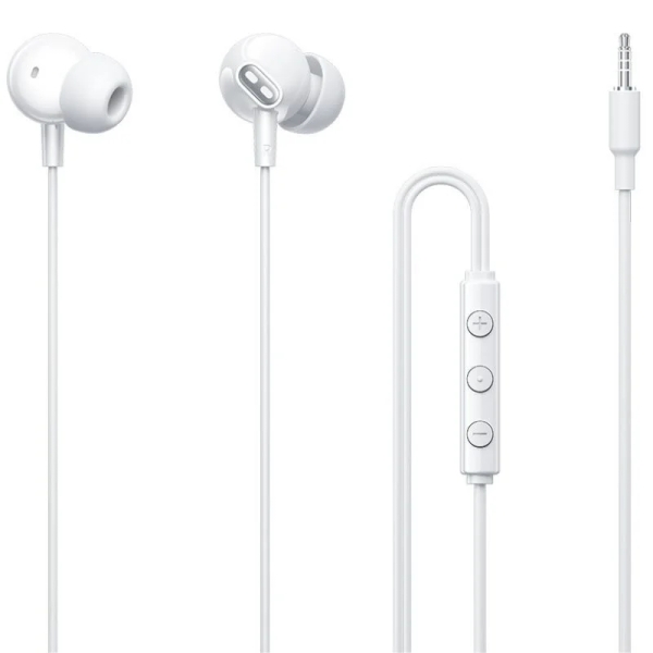 Vention Echo Lite Auricolari intraurali con cavo da 1,2 m - Jack da 3,5 mm - Microfono integrato - Altoparlante da 12 mm - Colore Bianco