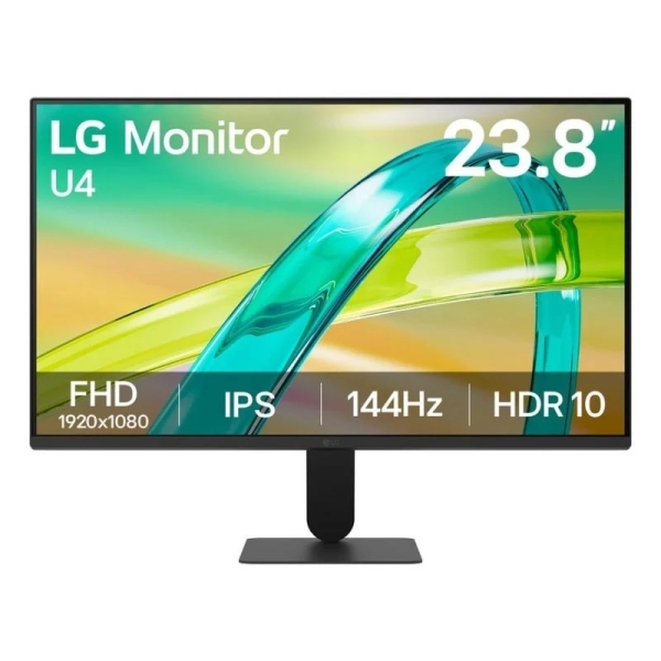Monitor LG U4 da 23,8" IPS Full HD 144 Hz HDR10 FreeSync - Tempo di risposta 5 ms - 16:9 - HDMI, VGA - VESA 100x100 mm