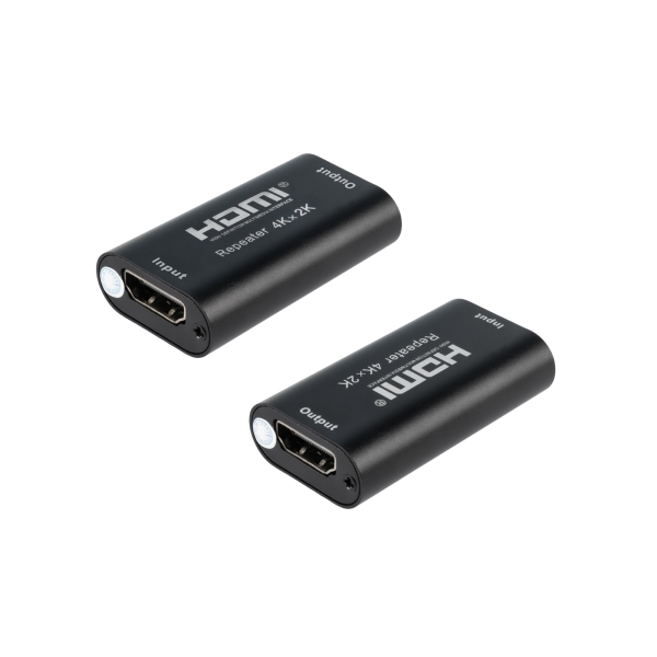 Ripetitore HDMI Nanocable - Risoluzione 4K a 24 Hz - Connettori femmina-femmina - Amplificazione fino a 40 m - Compatto - Colore Nero