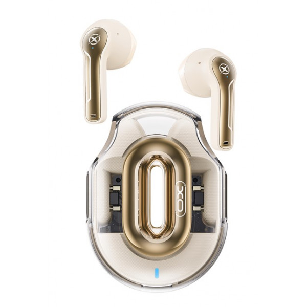 Cuffie TWS XO X43 - Bluetooth 5.4 - Autonomia fino a 18 ore con custodia - USB-C - Accoppiamento automatico - Compatte - Colore beige