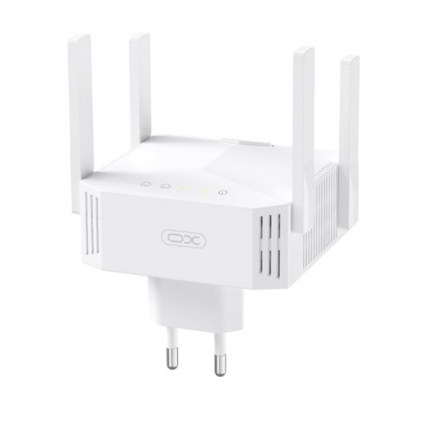 XO TX01 Ripetitore Wi-Fi - Dual Band 2,4 e 5 GHz - 300 Mbps a 2,4 GHz - 867 Mbps a 5 GHz - Antenna esterna omnidirezionale - Plug-in - Colore Bianco