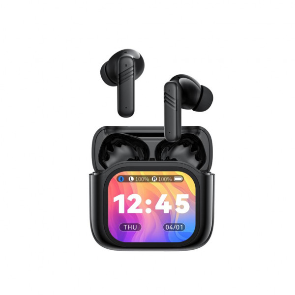 Cuffie TWS XO X50 - Bluetooth 6.0 - Cancellazione del rumore ANC - Schermo tattile - Doppio microfono ENC - Modalità trasparenza - Altoparlante da 13 mm - Controllo della fotocamera - Colore Nero