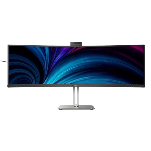 Philips Serie 5000 UltraWide 49B2U5900CH/00 Monitor LED curvo da 49" DQHD 75 Hz - Wercam - Tempo di risposta 4 ms - Altoparlanti da 6 W - Regolabile in altezza, ruotabile e inclinabile - 32:9 - HDMI, DisplayPort, USB-C - VESA 100x100 mm