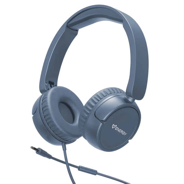 Cuffie con cavo Energy Sistem Urban - DeepBass - Archetto estensibile - Microfono integrato - Connettore minijack da 3,5 mm - Colore: Blu