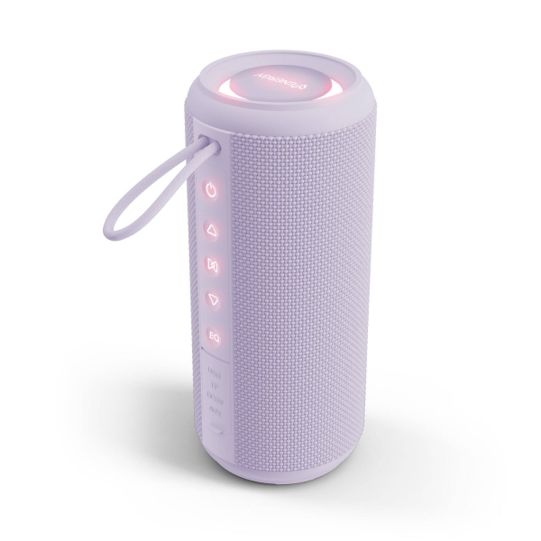 Energy Sistem Ocean Altoparlante da 25 W - Bluetooth 5.4 - Funzione True Wireless - Fino a 14 ore di autonomia - Luci RGB - Funzione vivavoce - Colore viola