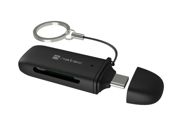 Natec Scarab C Lettore di schede - SD, MICRO SD - USB-C - Colore Nero