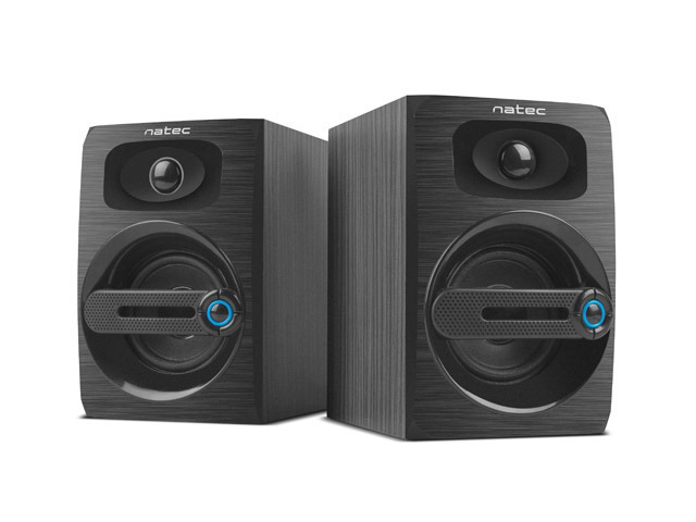 Natec Cougar Altoparlanti per PC 2.0 - 6 W RMS - Bass Reflex - Alimentazione tramite USB - Colore Nero