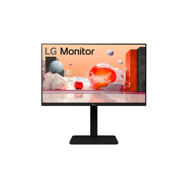 LG 24BA560-T Monitor 23,8" IPS Full HD 100 Hz - Tempo di risposta 5 ms - Regolabile in altezza, ruotabile e inclinabile - Altoparlanti da 4 W - HDMI, DisplayPort, VGA, hub USB - VESA 100 x 100 mm - Colore: Nero