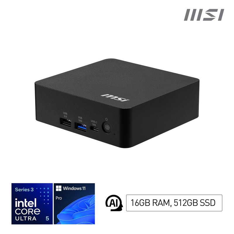 MSI MINI PC Cubi NUC AI+ 3MG-004EU Ultra 5 322 16GB 512GB SSD WIN 11 PRO